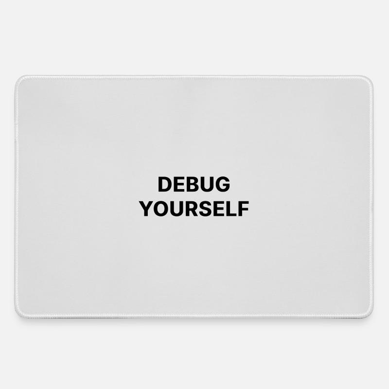 DEBUG YOURSELF - Large Gaming Mouse Mat - grey