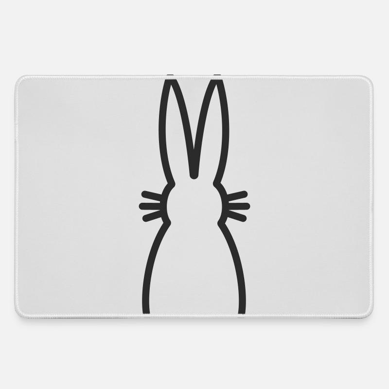 Rabbit - Large Gaming Mouse Mat - grey