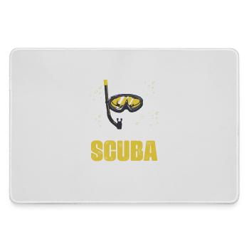Freediver Scuba Diver Design - Large Gaming Mouse Mat - grey - Front