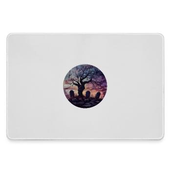 Geometric Ghost Tree at Sunset - Large Gaming Mouse Mat - grey - Front