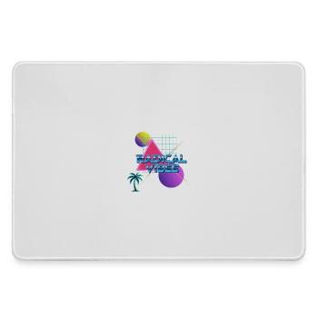 Neon Retro Radical Vibes - Large Gaming Mouse Mat - grey - Front