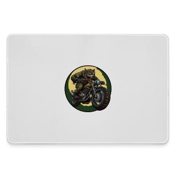 Motard loup-garou au clair de lune - Grand tapis de souris gamer - bruyère - Devant
