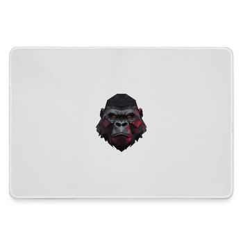 Polygon Gorilla mit roten Augen - Mousepad groß für Gamer - Grau - Vorne
