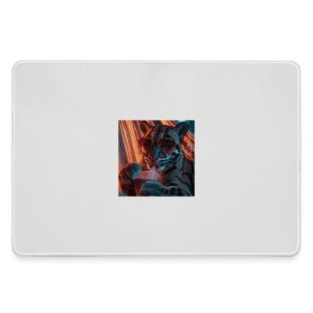 Chilliger Nebelparder Neon Hängematte Design - Mousepad groß für Gamer - Grau - Vorne