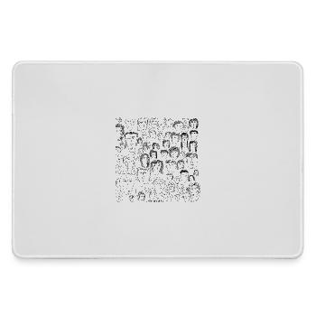 1 Minute Neutral Faces (1) - Large Gaming Mouse Mat - grey - Front