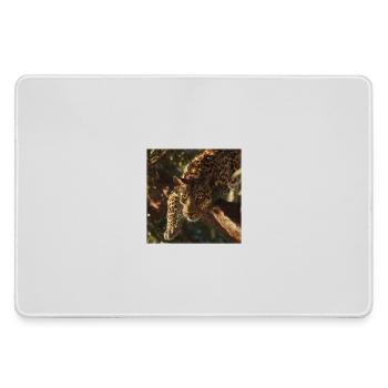 Leopard on Branch Powerful Big Cat Motif - Large Gaming Mouse Mat - grey - Front