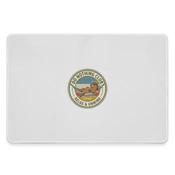 Do Nothing Club Relax Badge - Mousepad groß für Gamer - Grau - Vorne