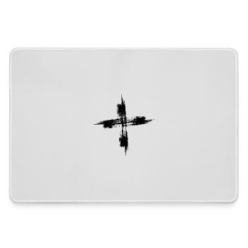 Asche Kreuz zur Buße Schwarzer Kreuzstrich - Mousepad groß für Gamer - Grau - Vorne