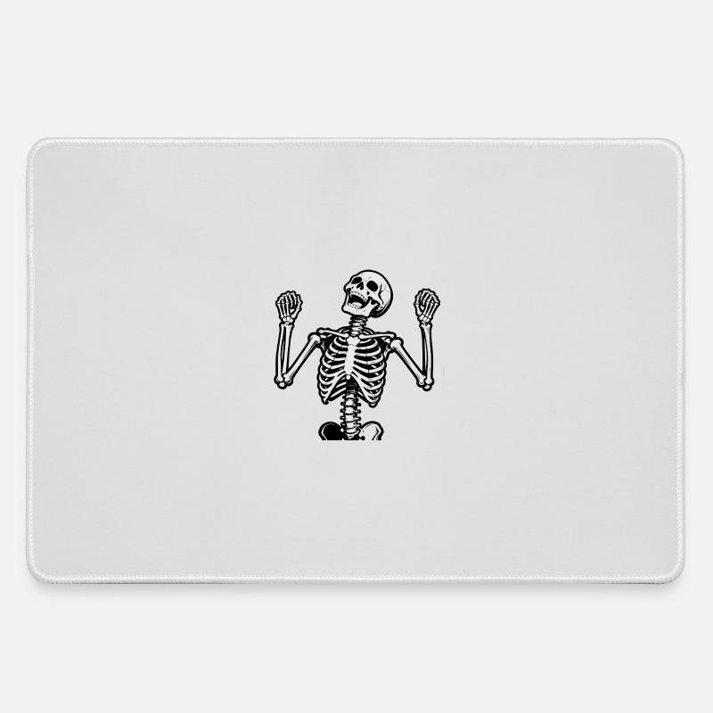 skeleton - Large Gaming Mouse Mat - grey
