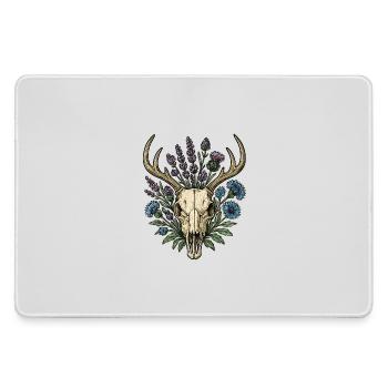 Os de cerf avec couronne de fleurs - Grand tapis de souris gamer - bruyère - Devant