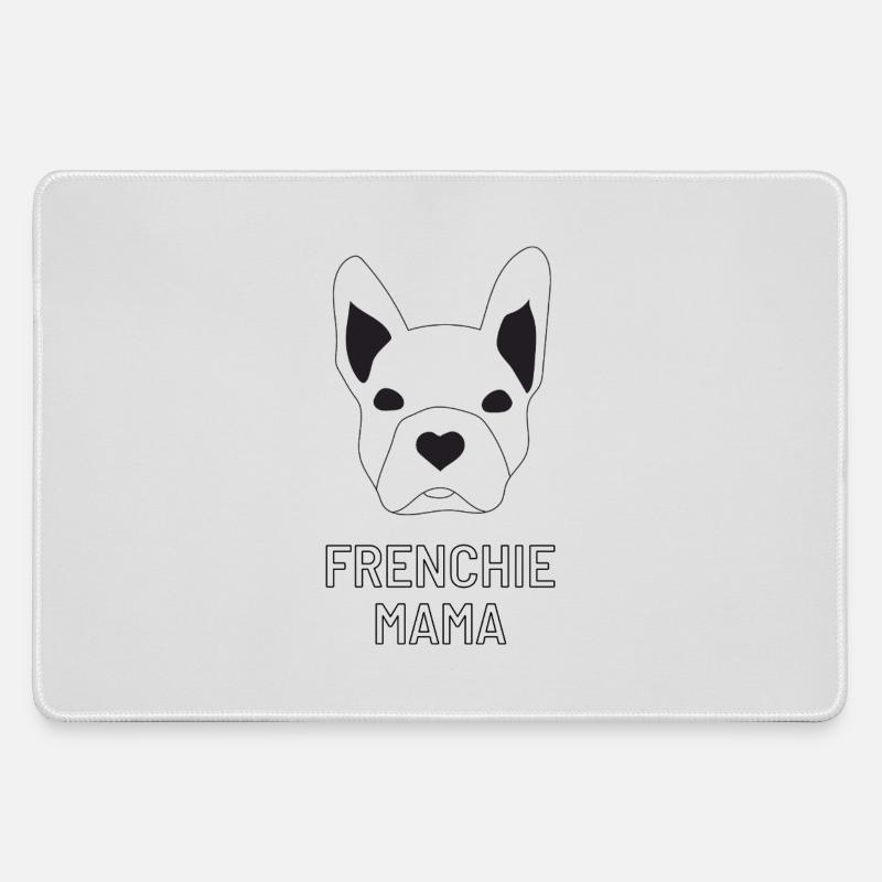 Frenchie Mama - Large Gaming Mouse Mat - grey