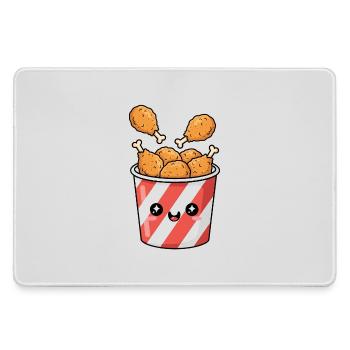 Kawaii-Brathähnchen-Eimer - Mousepad groß für Gamer - Grau - Vorne
