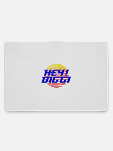 Hey Diggi - Mousepad groß für Gamer - Grau