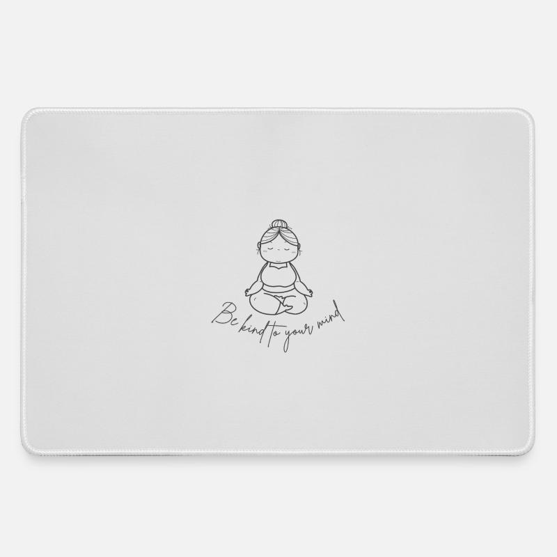 Be kind to you mind - Large Gaming Mouse Mat - grey
