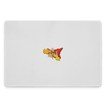 I love Sicilia - Mousepad groß für Gamer - Grau - Vorne