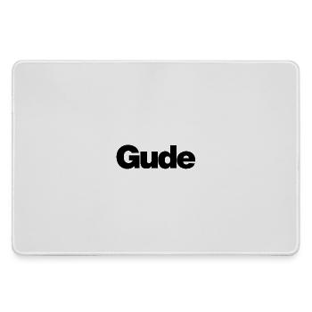 Gude – Urbaner Gruß im Klartext - Mousepad groß für Gamer - Grau - Vorne