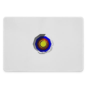 Farbkreis-Oktagon Neon Zentrum - Mousepad groß für Gamer - Grau - Vorne
