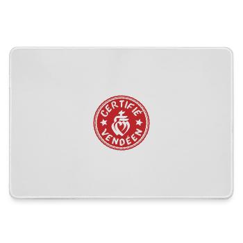 Logo certifié vendéen rouge et blanc - Grand tapis de souris gamer - bruyère - Devant