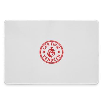 Logo certifié vendéen blanc rouge - Grand tapis de souris gamer - bruyère - Devant