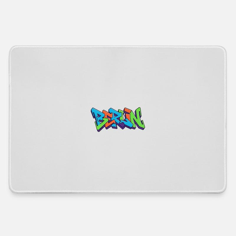 Berlin Streets Graffiti Colour Explosion - Large Gaming Mouse Mat - grey