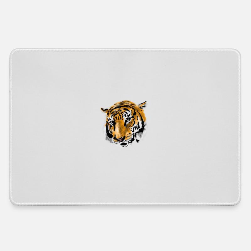 tiger - Large Gaming Mouse Mat - grey