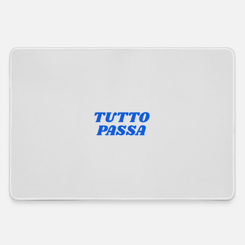 tutto passa - Large Gaming Mouse Mat - grey
