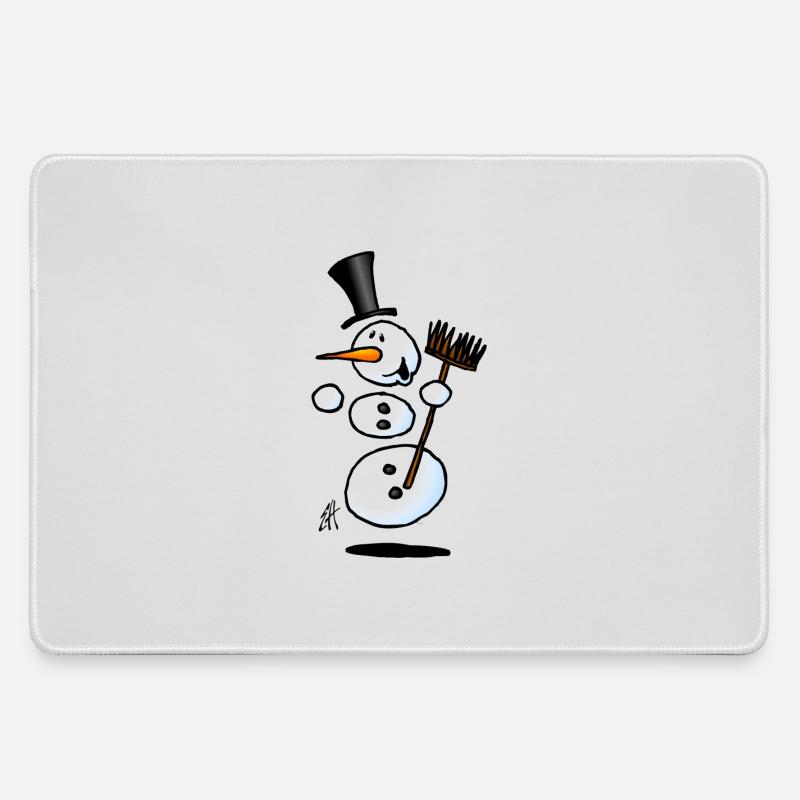 Dancing snowman - Large Gaming Mouse Mat - grey