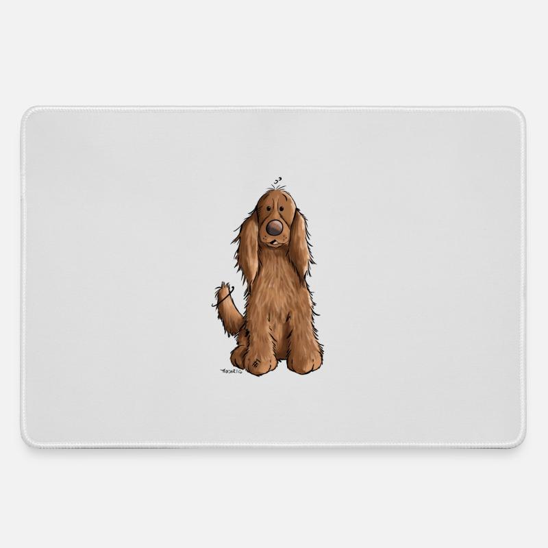 Cocker spaniel angielski - Duża podkładka pod mysz dla graczy - szary