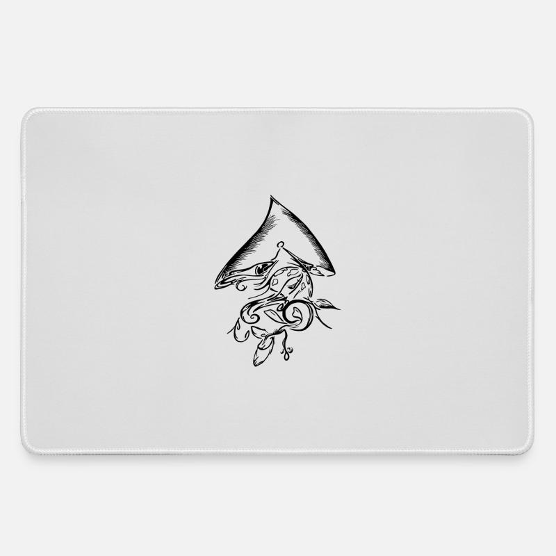 Strange Asian Turtle - Large Gaming Mouse Mat - grey