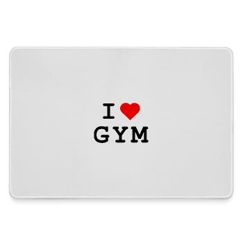 I love Gym - Ich liebe das Gym - Mousepad groß für Gamer - Grau - Vorne
