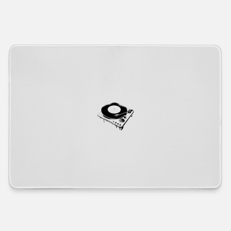 vynil player ! - Large Gaming Mouse Mat - grey