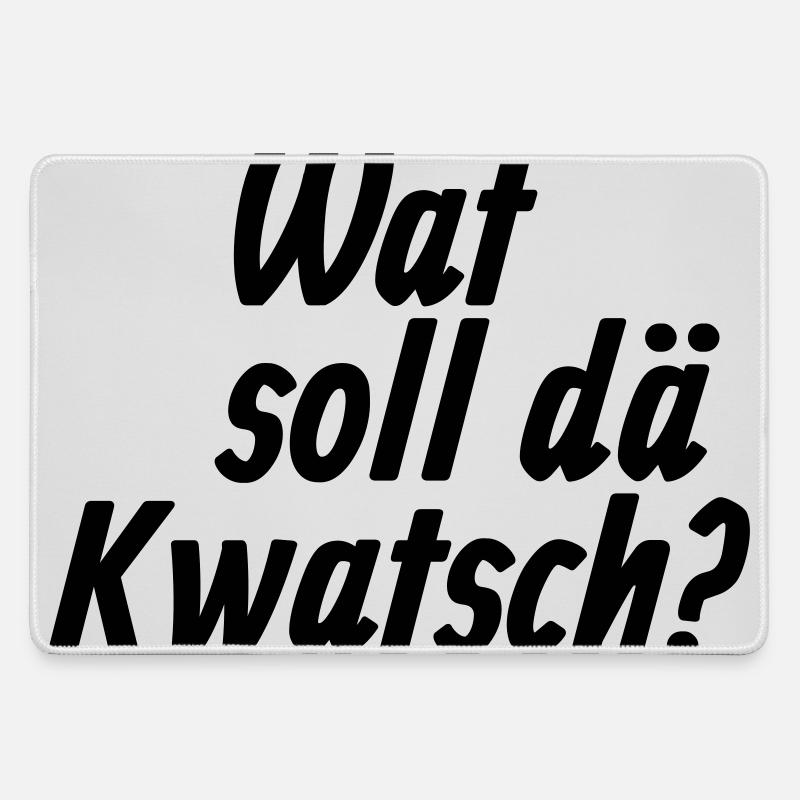 Wat soll dä Kwatsch - Et Kölsche Jrundjesetz §9 - Mousepad groß für Gamer - Grau