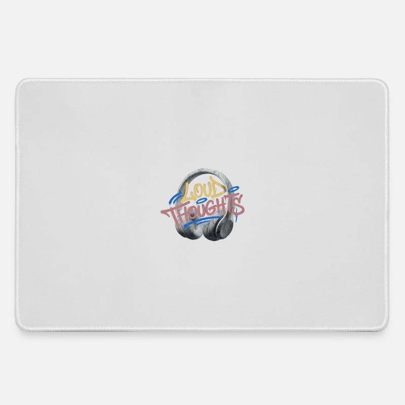 Loud Thoughts Graffiti - Large Gaming Mouse Mat - grey