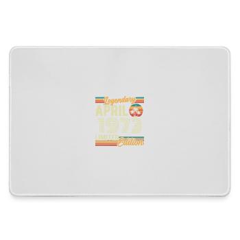 April 1973 53. Jubiläumsgeschenk – April 1973 - Mousepad groß für Gamer - Grau - Vorne