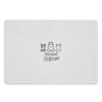 Purrfektes Gleichgewicht – CAT - Mousepad groß für Gamer - Grau - Vorne