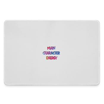 main character energy - Large Gaming Mouse Mat - grey - Front
