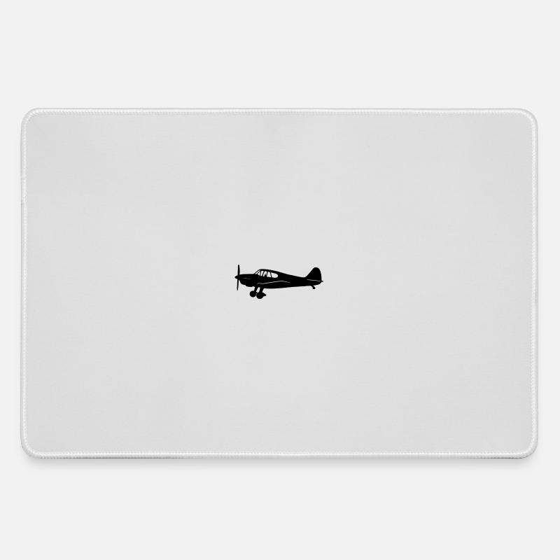 Messerschmitt Bf 108 Silhouette Airplane - Large Gaming Mouse Mat - grey