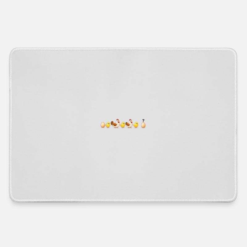 Evolution Ei-Küken-Henne-Darwin - Mousepad groß für Gamer - Grau