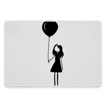 Geburtstag Ballon Mädchen Kind - Mousepad groß für Gamer - Grau - Vorne