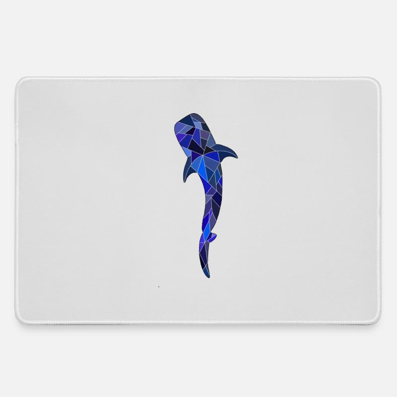Whale shark - Large Gaming Mouse Mat - grey
