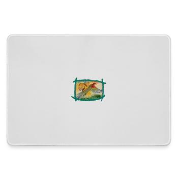 Aras über dem Regenwald - Mousepad groß für Gamer - Grau - Vorne