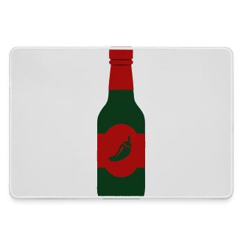 Hot Sauce Chili Sauce Spicy Food BBQ Crew - Large Gaming Mouse Mat - grey - Front