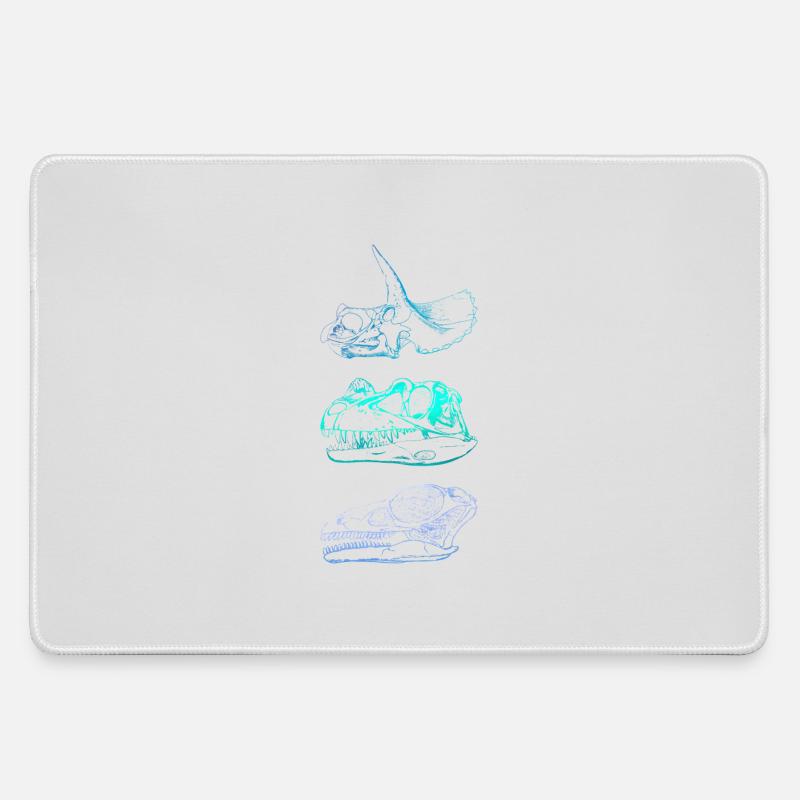 Dinosaur Skulls - Large Gaming Mouse Mat - grey