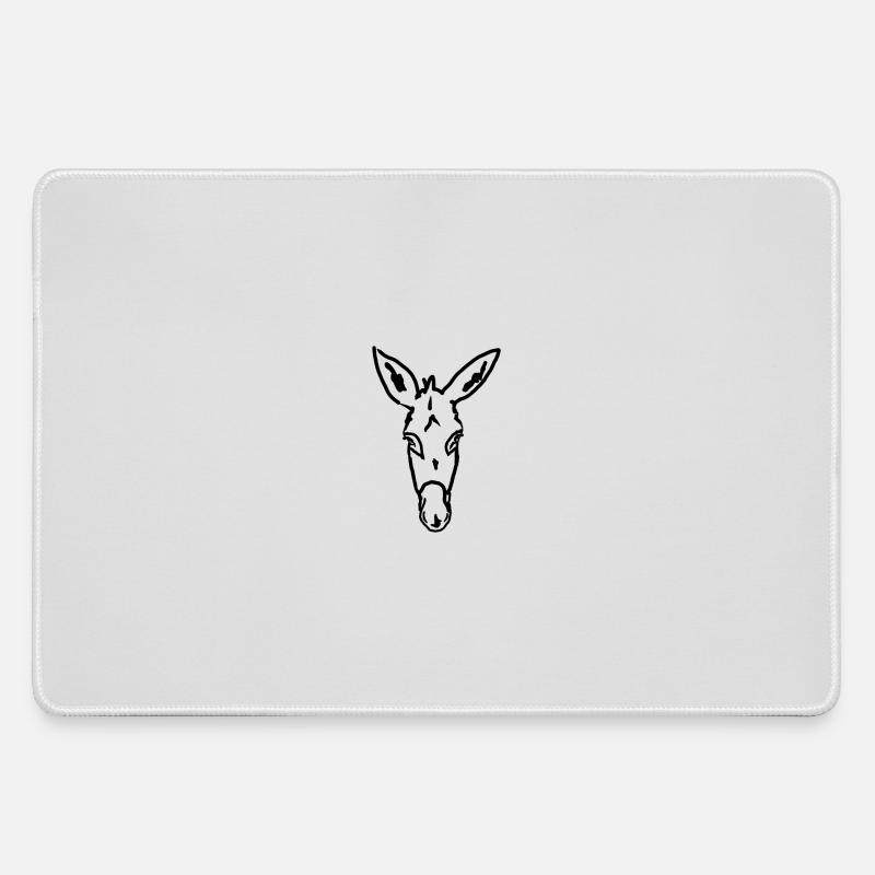 Esel Âne Donkey - Large Gaming Mouse Mat - grey