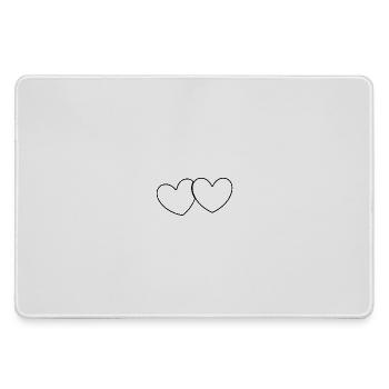cœur noir cadeau - Grand tapis de souris gamer - bruyère - Devant