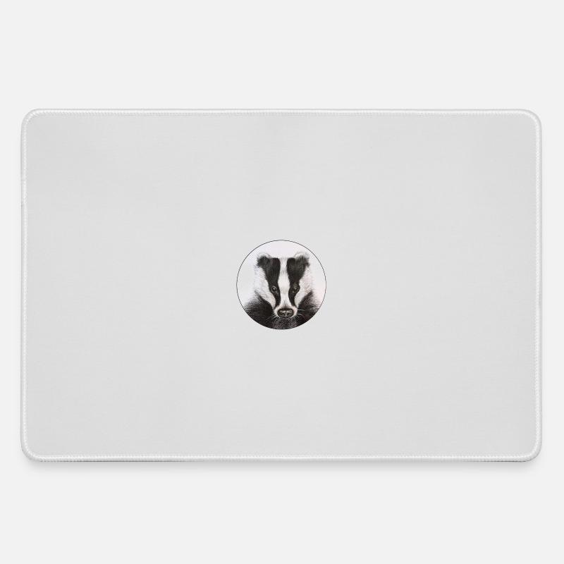 Badger /Badger - Large Gaming Mouse Mat - grey