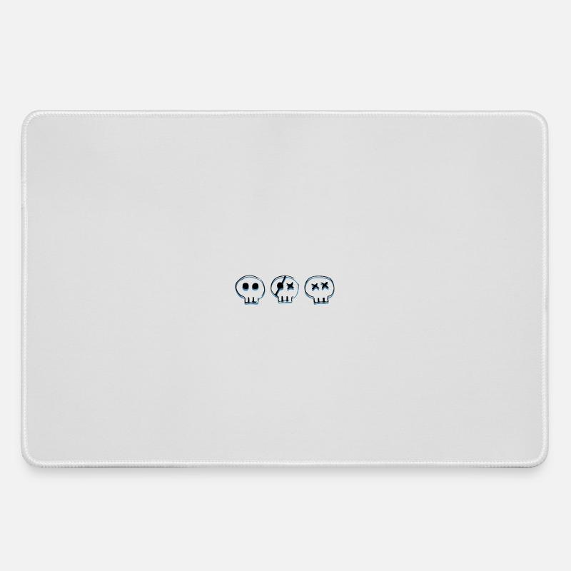 Bones Skulls - Large Gaming Mouse Mat - grey