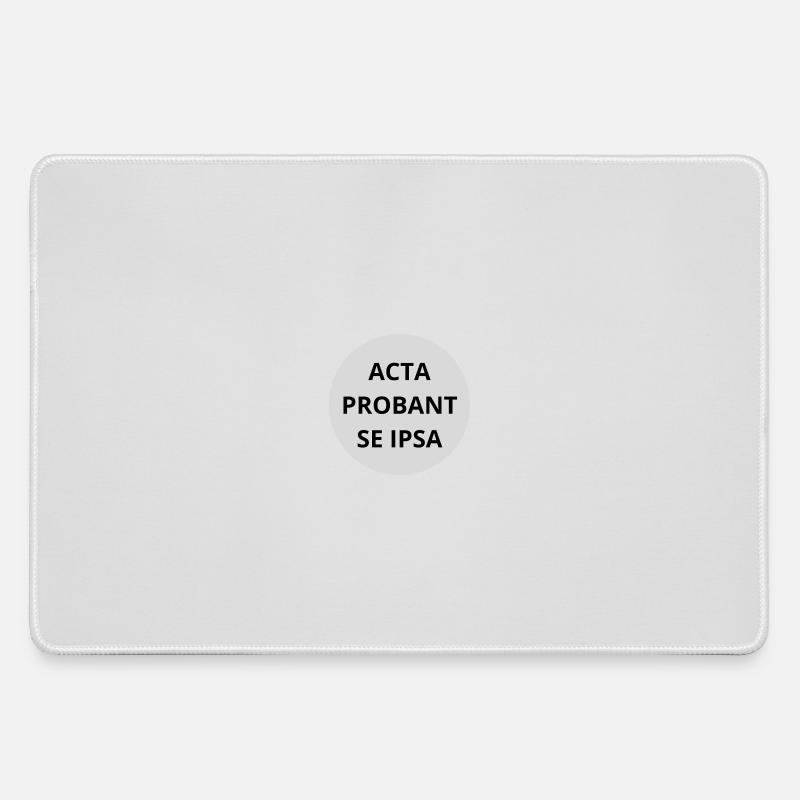 Acta probant se ipsa - Mousepad groß für Gamer - Grau