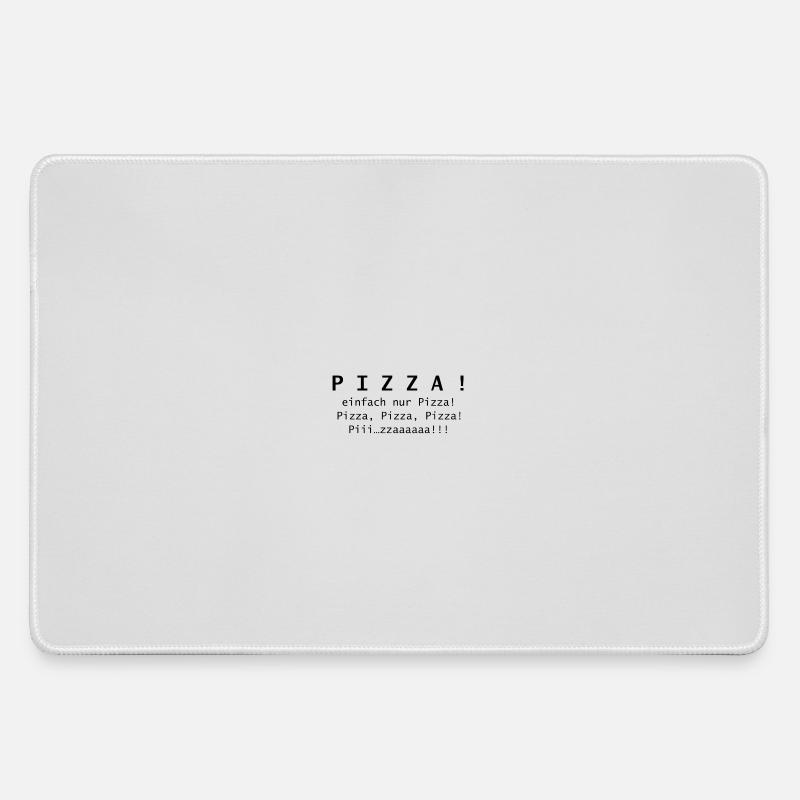 Pizza! just pizza. - Large Gaming Mouse Mat - grey