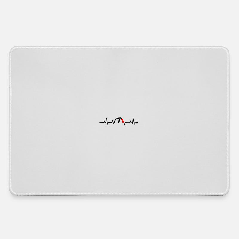Roter Segmentbogen Logo Muster - Mousepad groß für Gamer - Grau